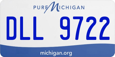 MI license plate DLL9722