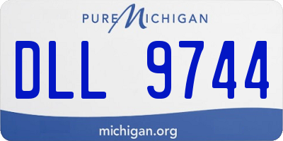 MI license plate DLL9744