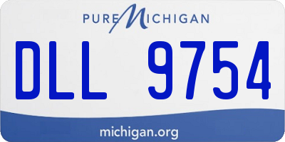MI license plate DLL9754