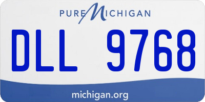 MI license plate DLL9768
