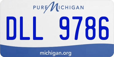 MI license plate DLL9786