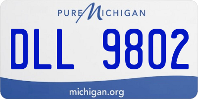 MI license plate DLL9802