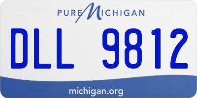 MI license plate DLL9812