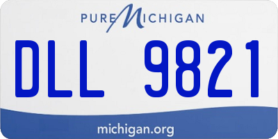 MI license plate DLL9821