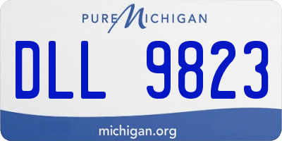 MI license plate DLL9823