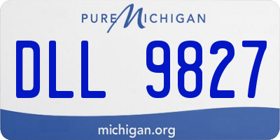 MI license plate DLL9827