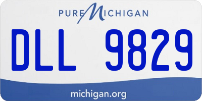MI license plate DLL9829