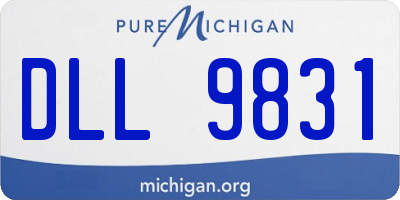 MI license plate DLL9831