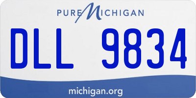 MI license plate DLL9834