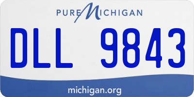 MI license plate DLL9843