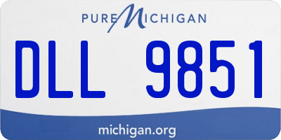 MI license plate DLL9851