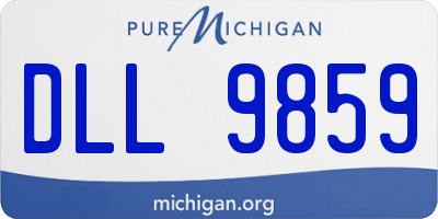 MI license plate DLL9859
