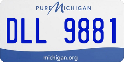 MI license plate DLL9881