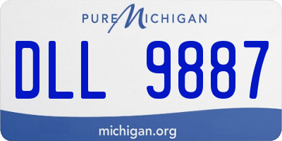 MI license plate DLL9887