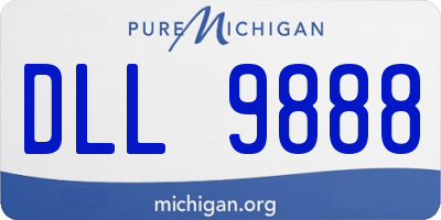MI license plate DLL9888