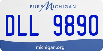 MI license plate DLL9890