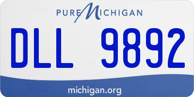 MI license plate DLL9892