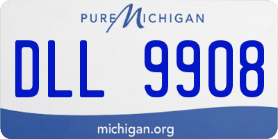 MI license plate DLL9908