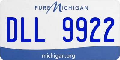 MI license plate DLL9922
