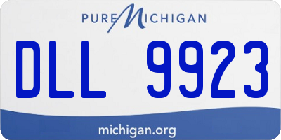 MI license plate DLL9923
