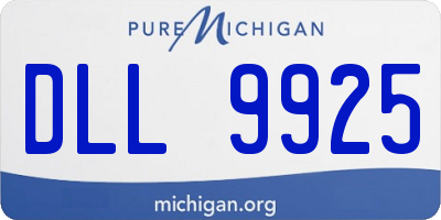 MI license plate DLL9925