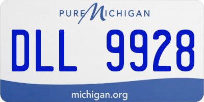 MI license plate DLL9928