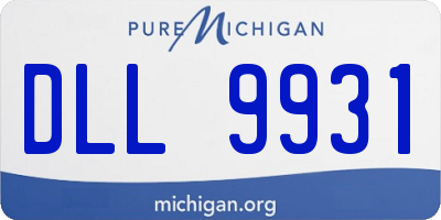 MI license plate DLL9931