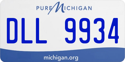 MI license plate DLL9934