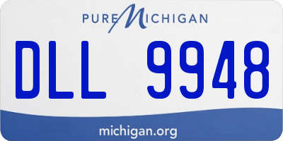 MI license plate DLL9948
