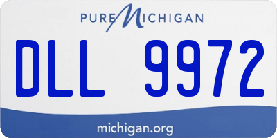 MI license plate DLL9972