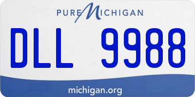 MI license plate DLL9988