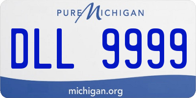 MI license plate DLL9999