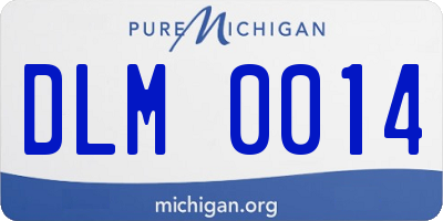 MI license plate DLM0014