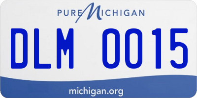 MI license plate DLM0015