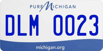 MI license plate DLM0023