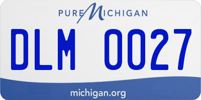 MI license plate DLM0027