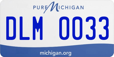 MI license plate DLM0033
