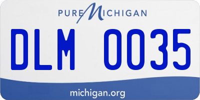 MI license plate DLM0035