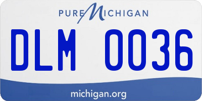MI license plate DLM0036