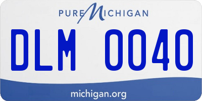 MI license plate DLM0040