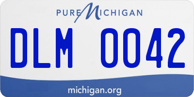 MI license plate DLM0042