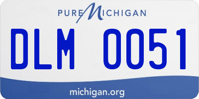 MI license plate DLM0051