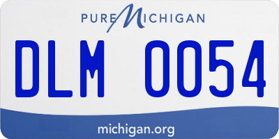 MI license plate DLM0054