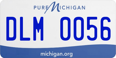 MI license plate DLM0056