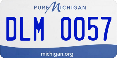 MI license plate DLM0057
