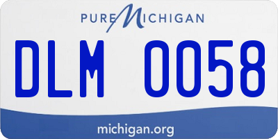 MI license plate DLM0058