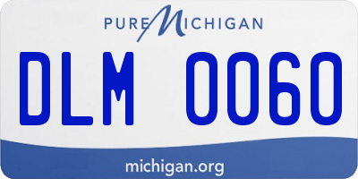 MI license plate DLM0060