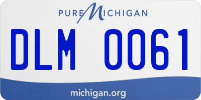 MI license plate DLM0061