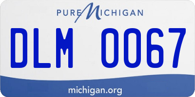MI license plate DLM0067