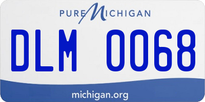 MI license plate DLM0068